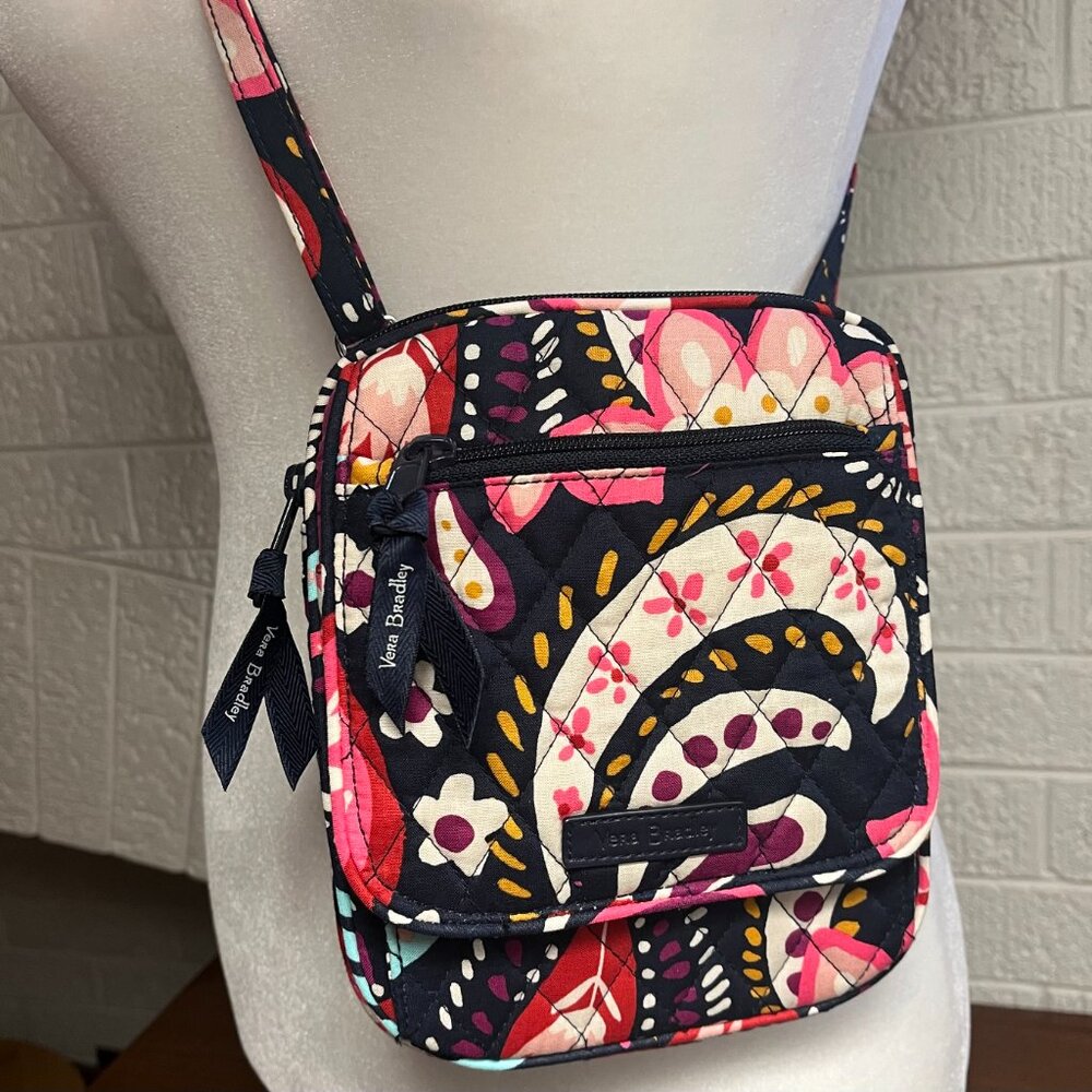 Vera Bradley Painted Paisley Mini Hipster Bag | Crossbody Purse - Picture 2 of 5